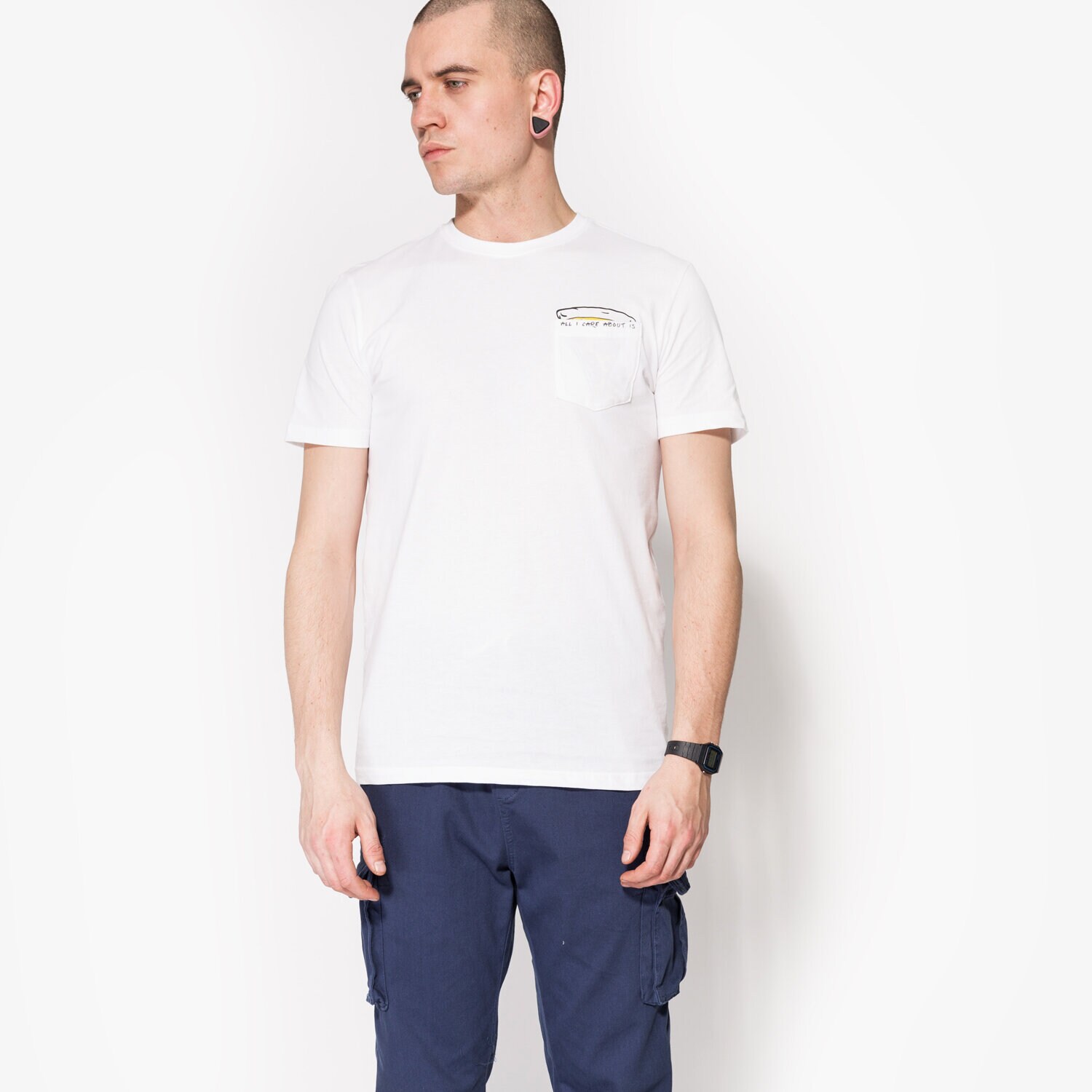 Herren T-Shirt CONFRONT T-SHIRT SS PIZZA CF17TSM61001 Weiß