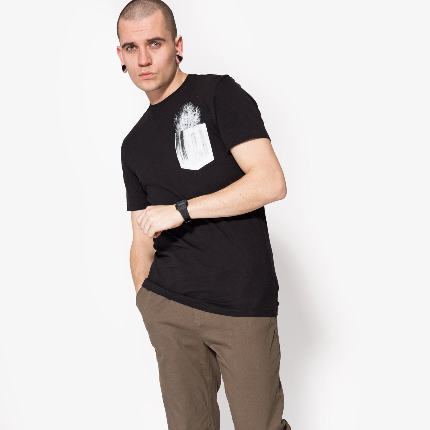 Herren T-Shirt CONFRONT T-SHIRT SS MAPLE CF17TSM63001 Schwarz