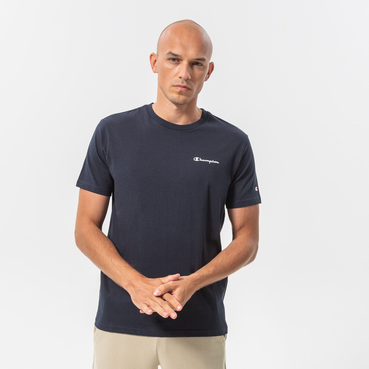 Herren T-Shirt CHAMPION T-SHIRT CREWNECK T-SHIRT 218281BS501 Dunkelblau