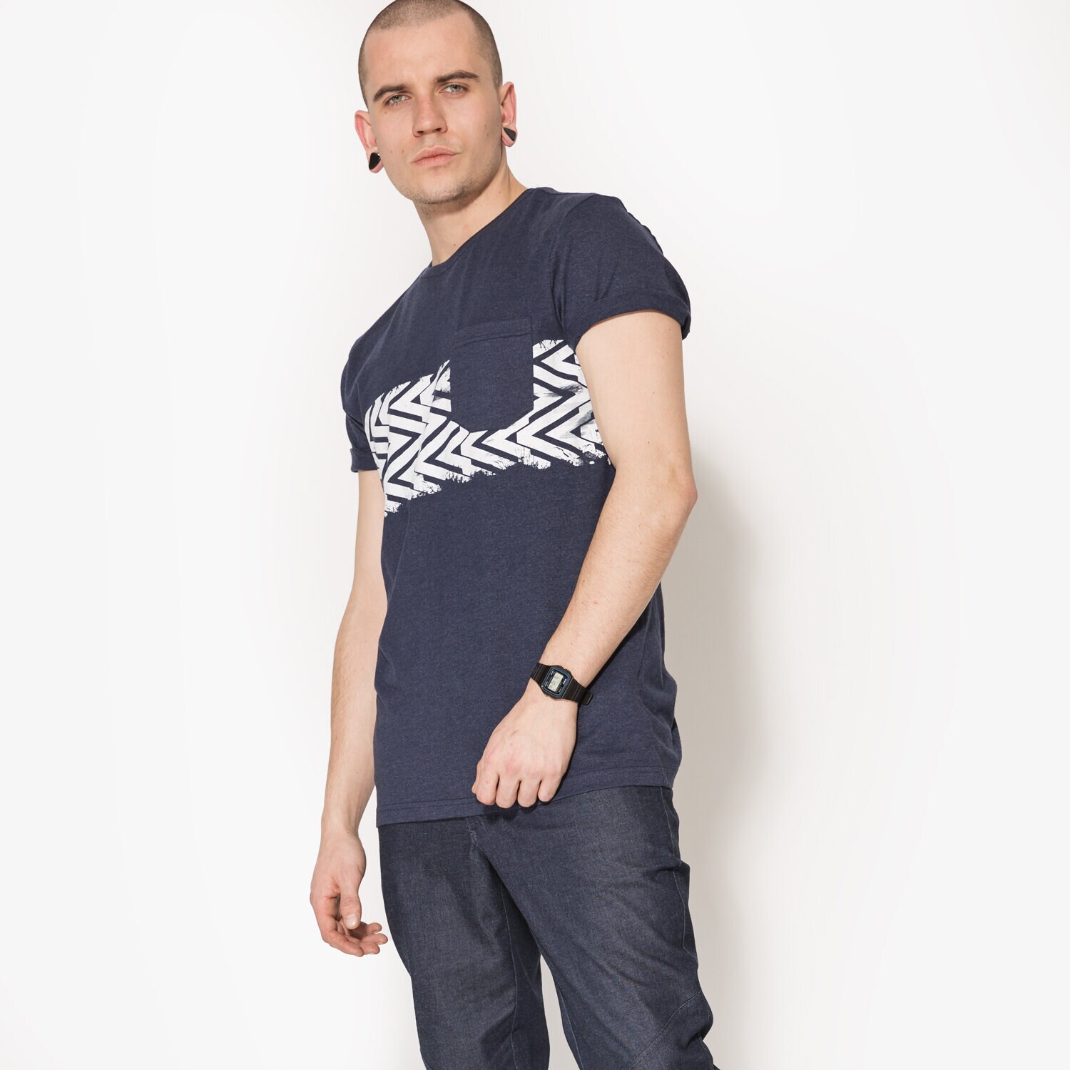 Herren T-Shirt CONFRONT T-SHIRT SS TIRE CF17TSM57001 Dunkelblau