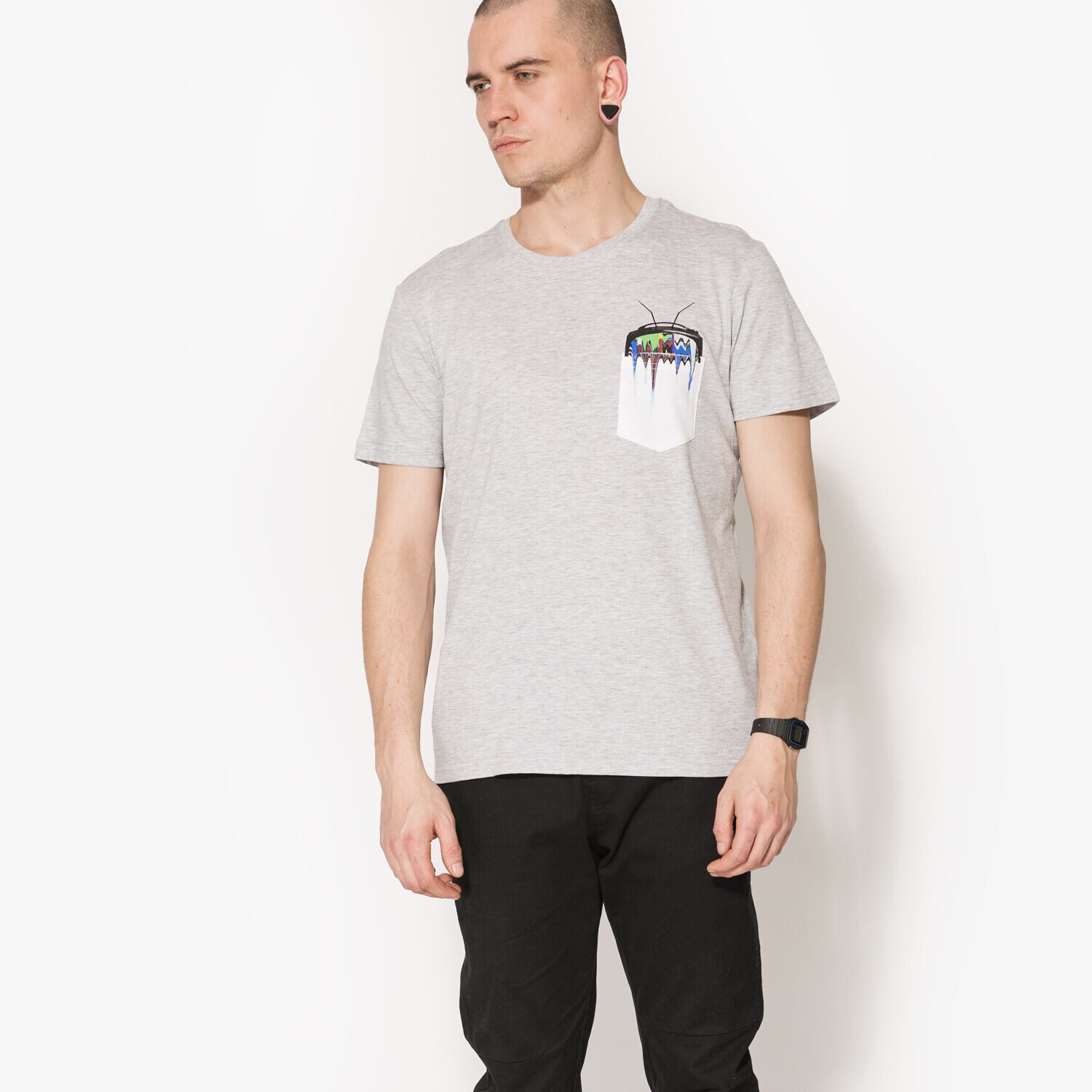 Herren T-Shirt CONFRONT T-SHIRT SS RADIO CF17TSM65001 Weiß