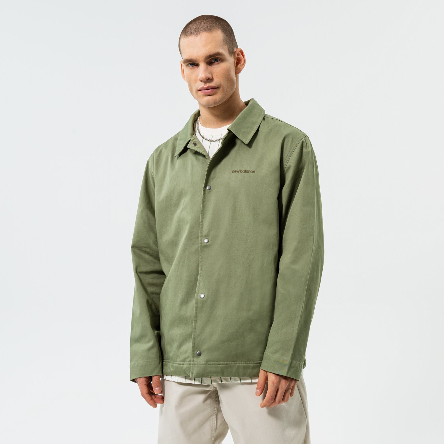 Herren Übergangsjacke NEW BALANCE JACKE NB ATHLETICS NATURE STATE MJ23552OLF Grau