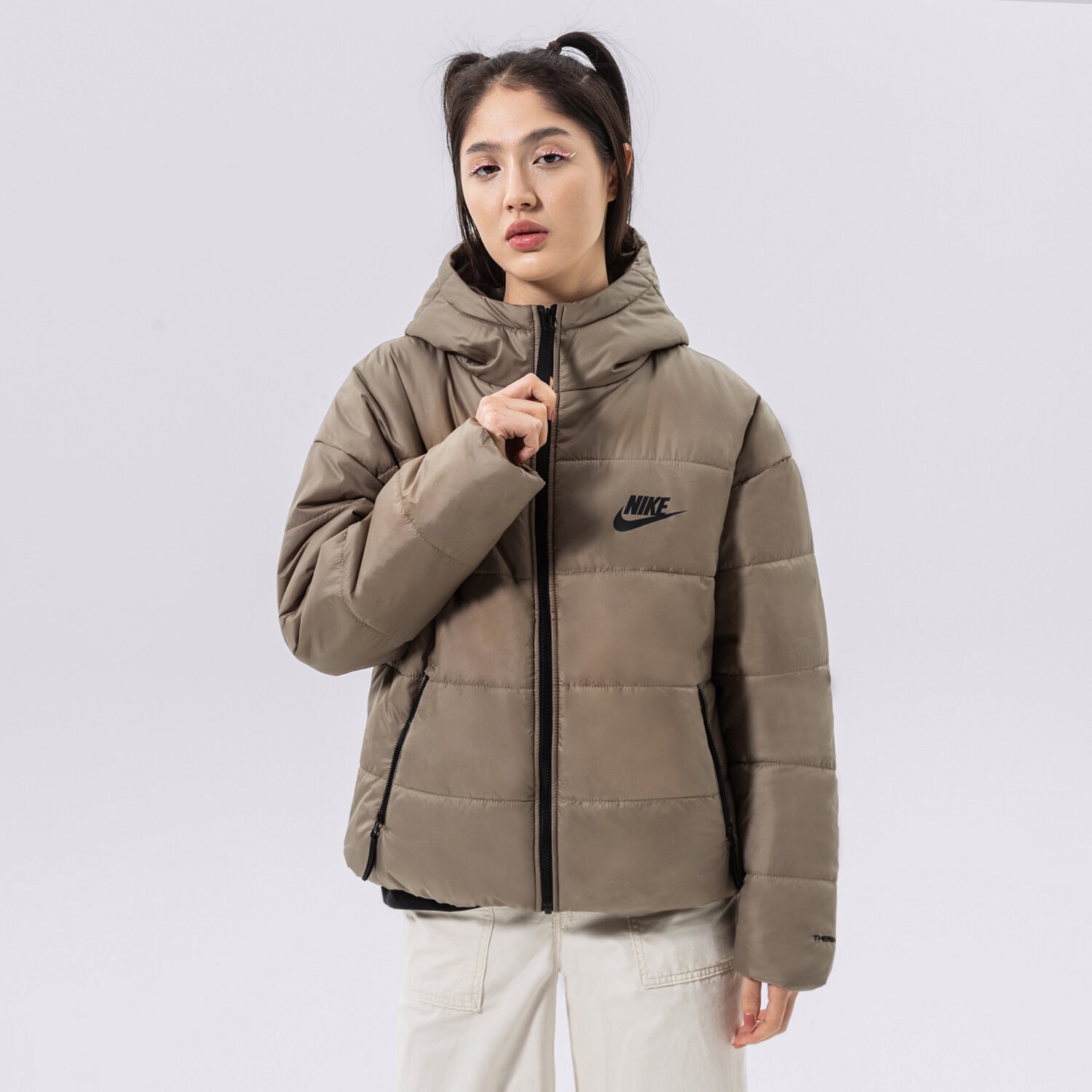 Damen Winterjacke NIKE JACKE WINTER W NSW SYN TF RPL HD JKT DX1797-351 Grau