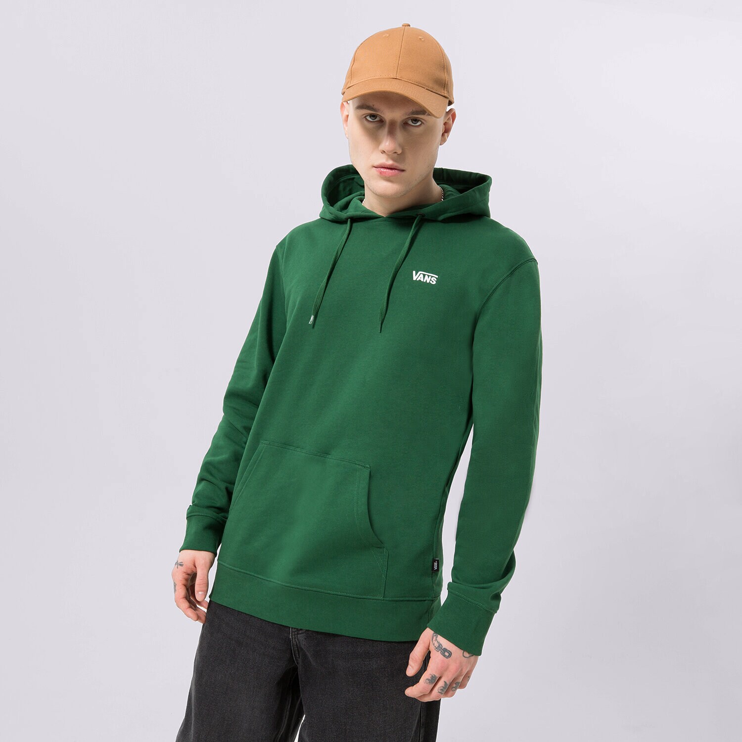 Herren VANS HOODIE CORE BASIC PO FLEECE EDEN VN0A7YDV07W1 Grün