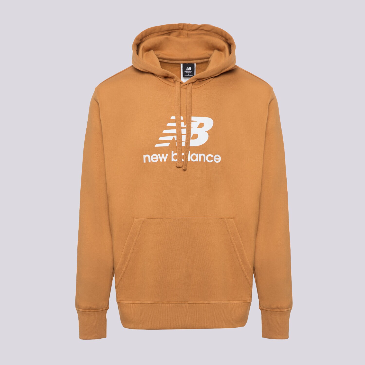 Herren NEW BALANCE HOODIE ESSENTIALS STACKED MT31537TOB Braun