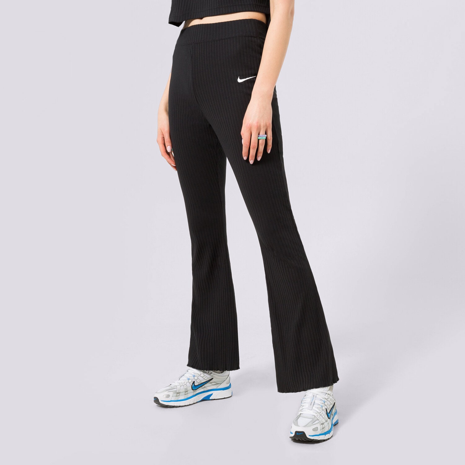 Damen Hosen NIKE HOSE W NSW RIB JRSY PANT DV7868-010 Schwarz