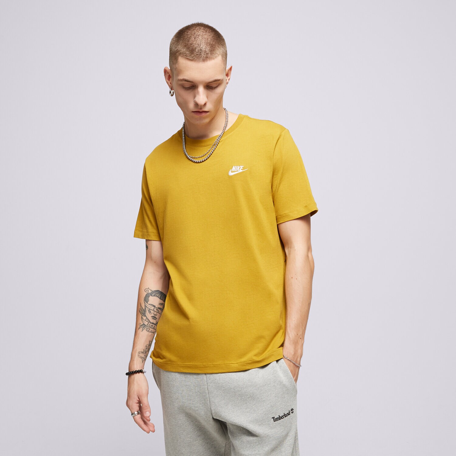 Herren T-Shirt NIKE T-SHIRT SPORTSWEAR CLUB AR4997-716 senfgelb
