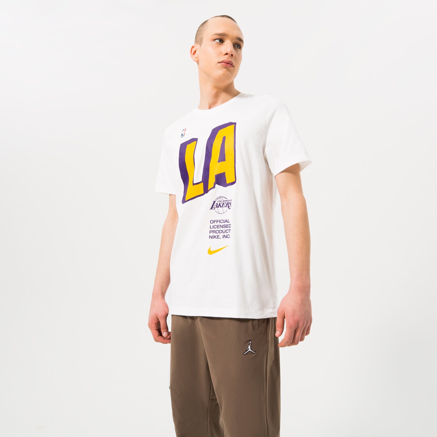 Herren T-Shirt NIKE T SHIRT LOS ANGELES LAKERS DR6723-100 Weiß