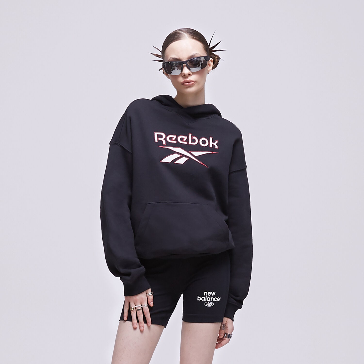 Damen REEBOK HOODIE CL AE BIG LOGO FT HOODIE HS4718 Schwarz