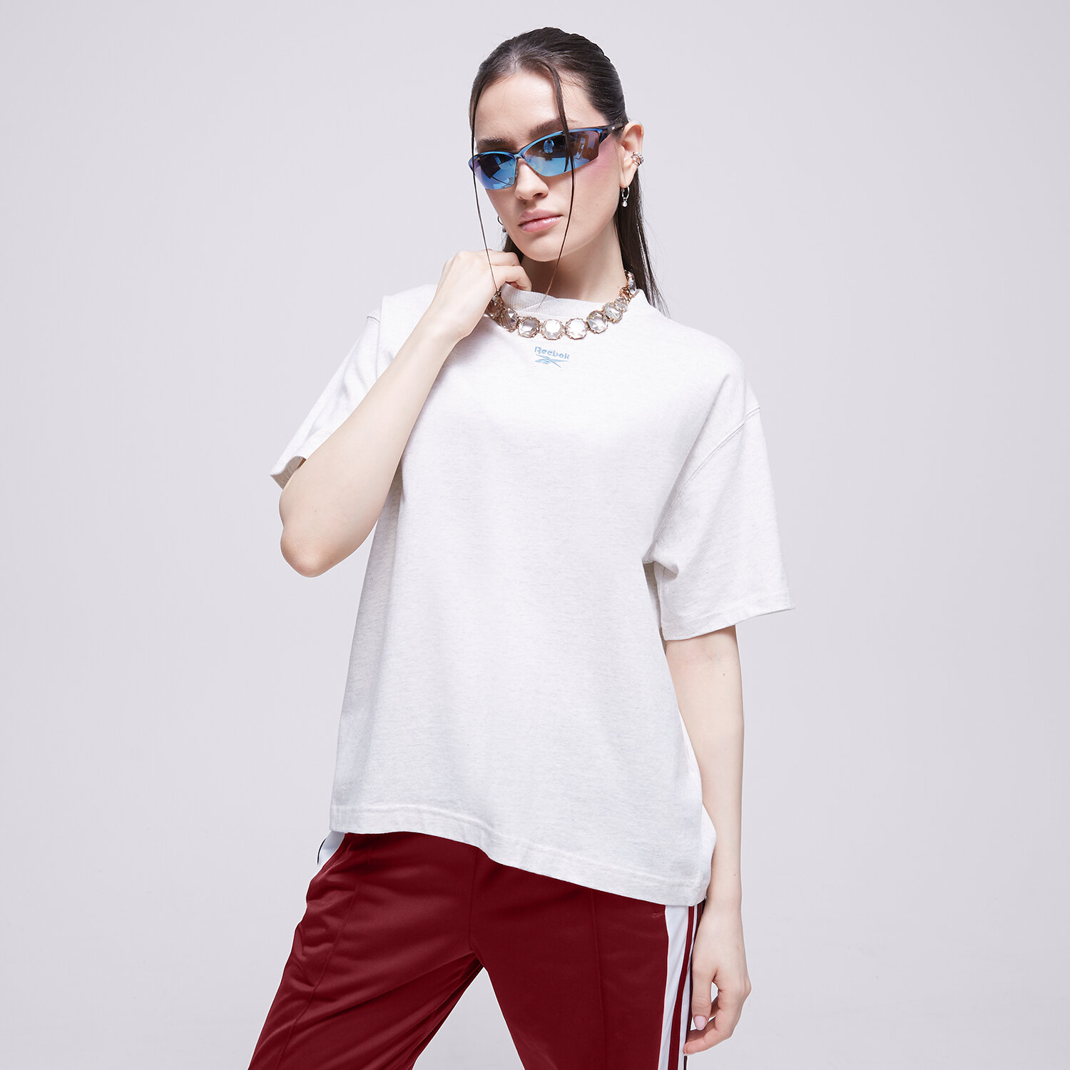 Damen T-Shirt REEBOK T-SHIRT CL AE RELAXED FIT TEE IC8092 Weiß