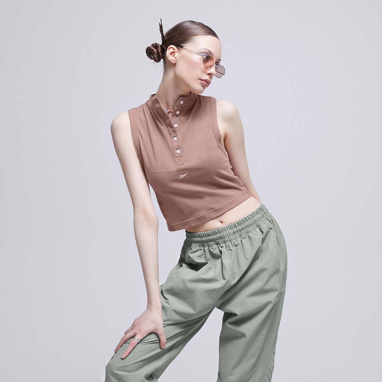 Damen T-Shirt REEBOK T-SHIRT CL WDE JERSEY TANK HS0399 Braun