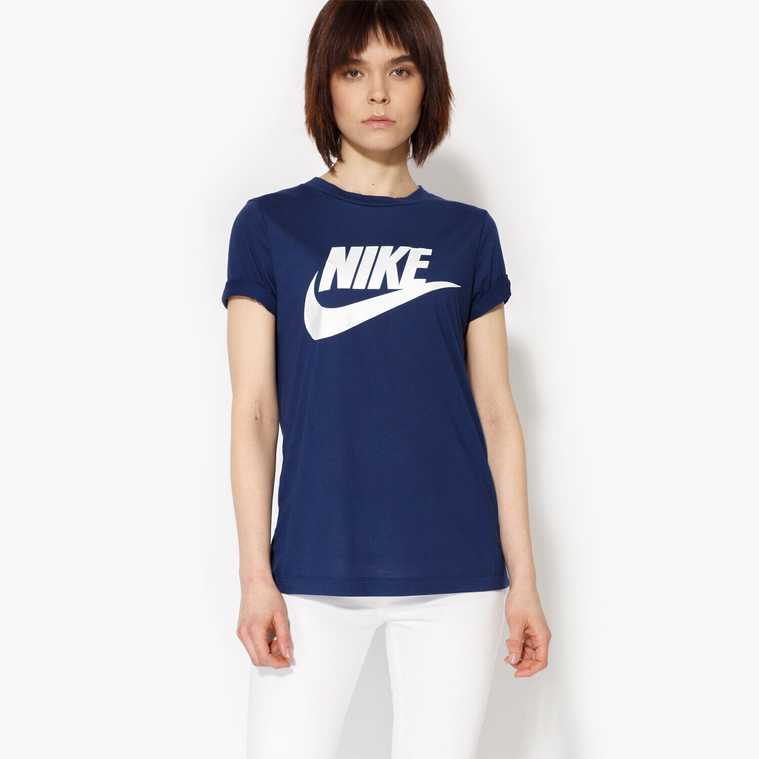 Damen T-Shirt NIKE T-SHIRT SS NSW ESSNTL TEE HBR 829747429 Dunkelblau