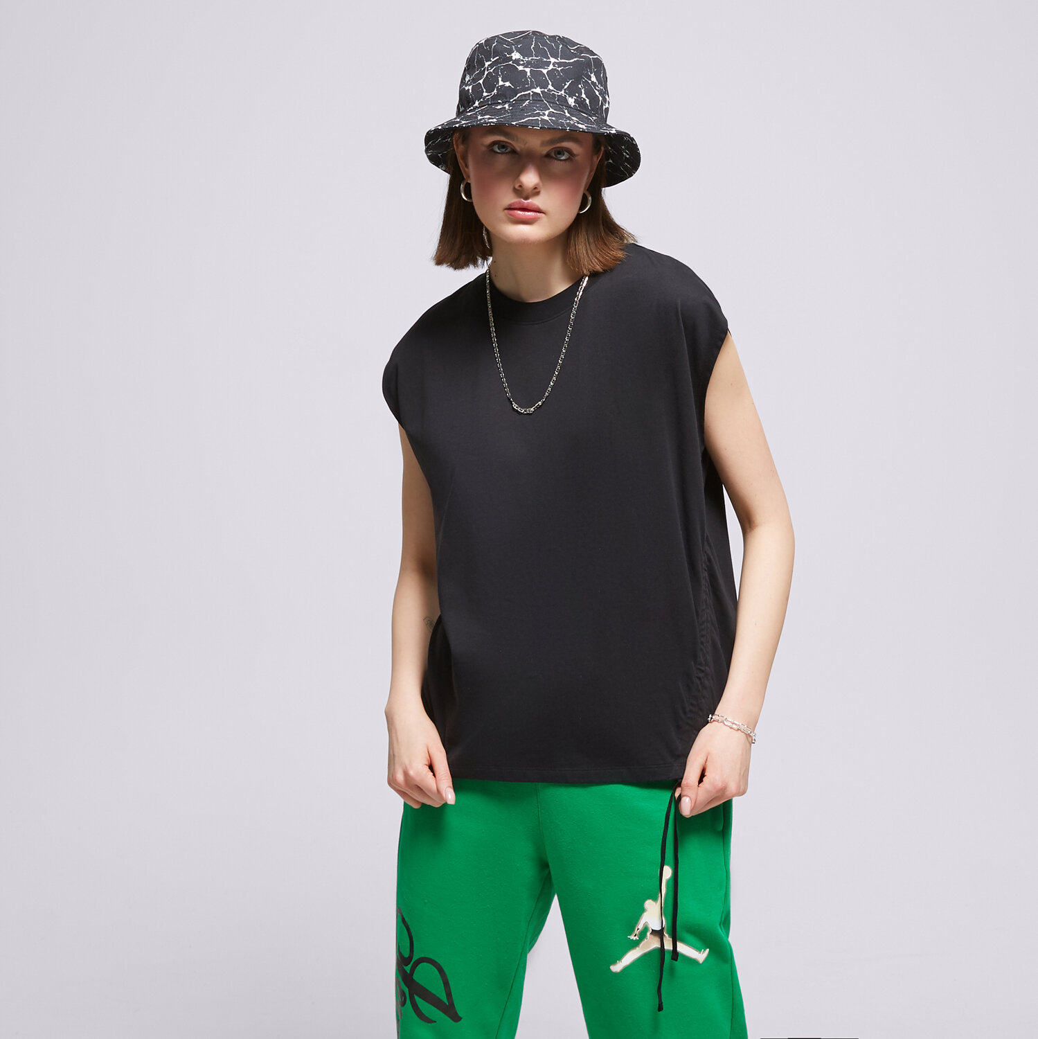 Damen T-Shirt JORDAN T-SHIRT W J CINCH TOP DX0425-010 Schwarz