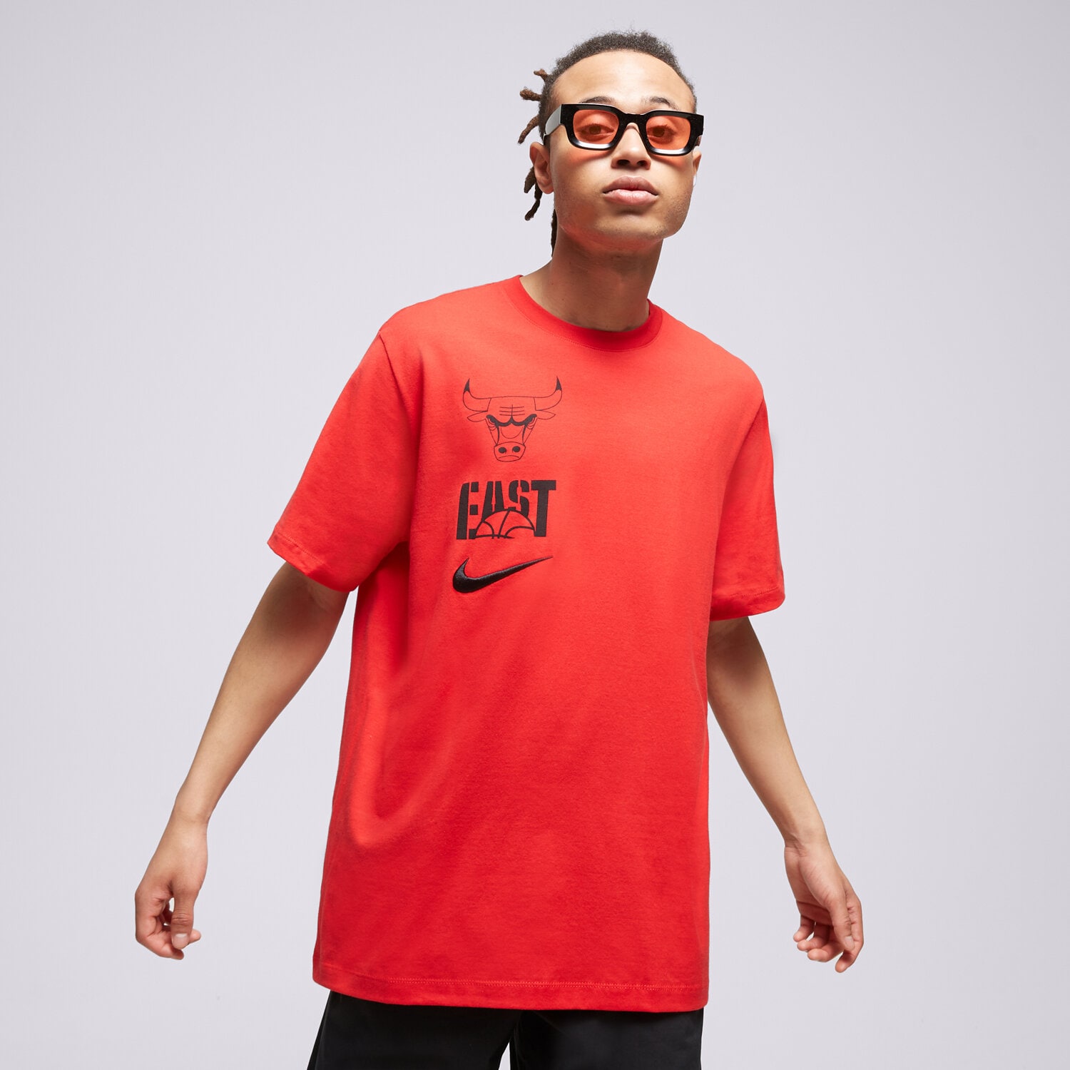 Herren T-Shirt NIKE T-SHIRT CHI M NK ES VS BLOCK TEE NBA DZ0228-657 Rot