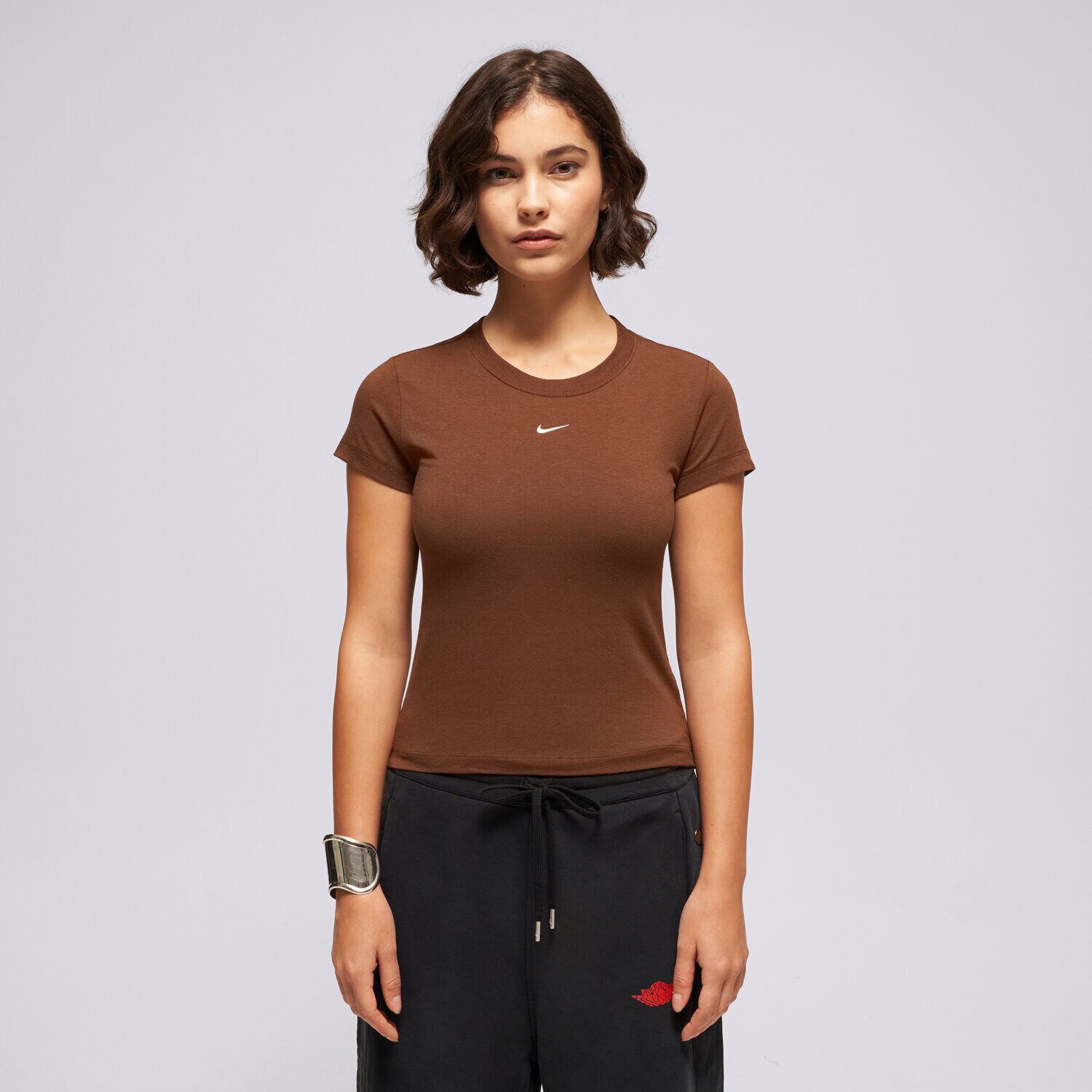 Damen T-Shirt NIKE T-SHIRT W NSW NK CHLL KNT MD CRP FV5508-259 Braun