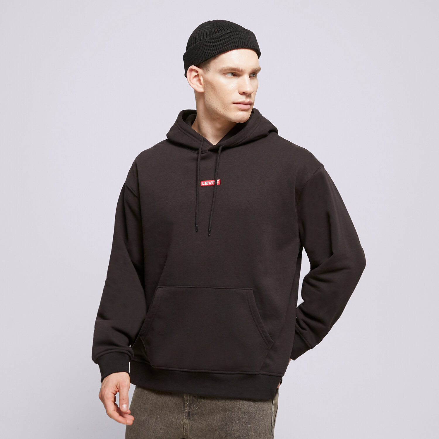 Herren LEVI'S HOODIE RELAXED BABY TAB HOODIE A42330001 Schwarz