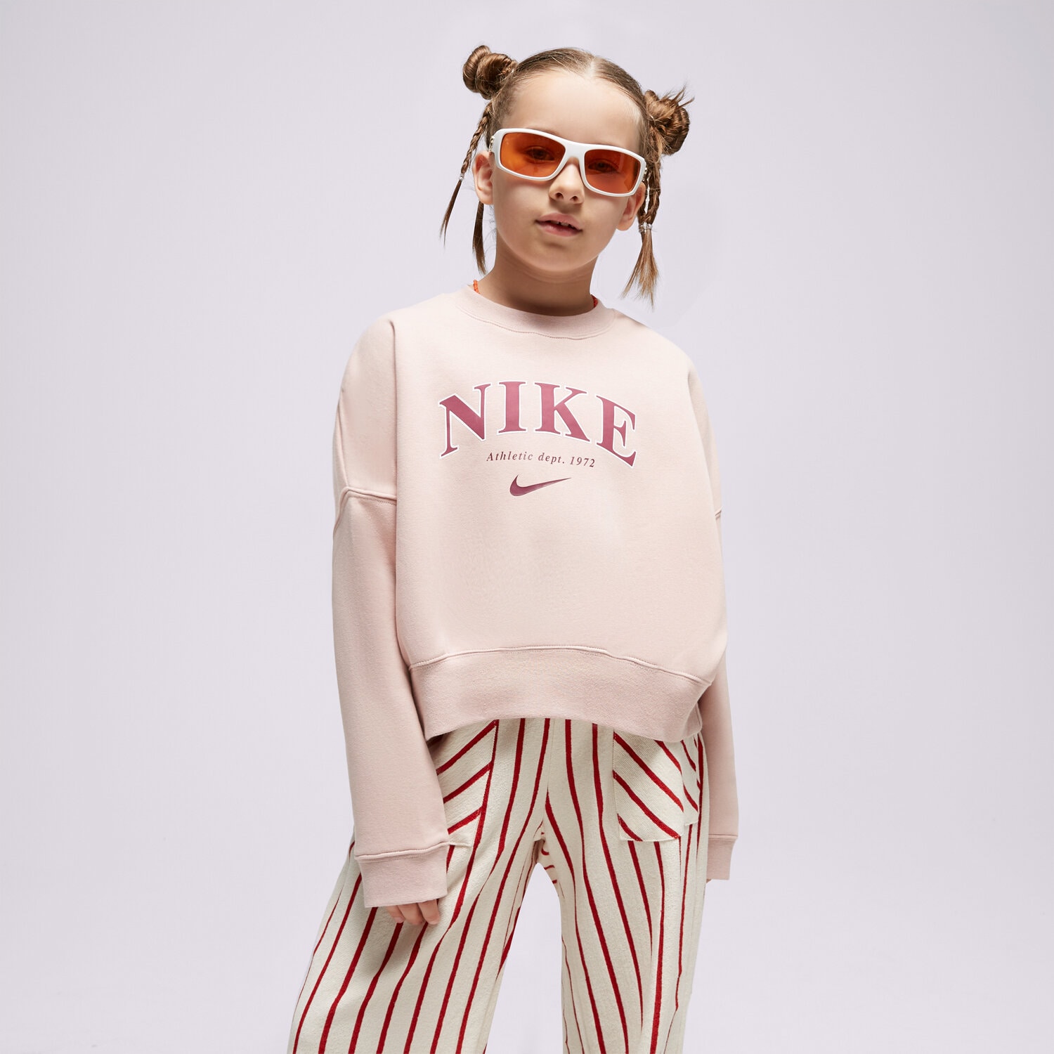 Kinder NIKE SWEATSHIRT G NSW TREND FLC CREW FD0885-601 Rosa