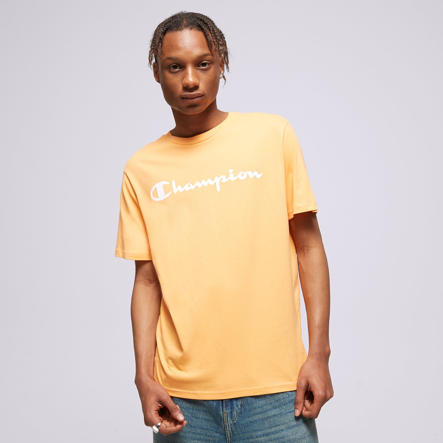 Herren T-Shirt CHAMPION T-SHIRT CREWNECK T-SHIRT 216957OS041 Orange