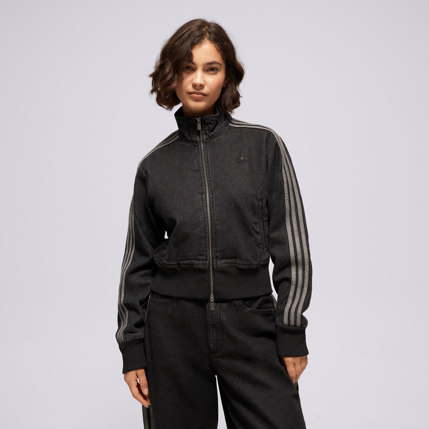 Damen ADIDAS SWEATSHIRT MIT REIßVERSCHLUSS FB TT D IB6917 Schwarz