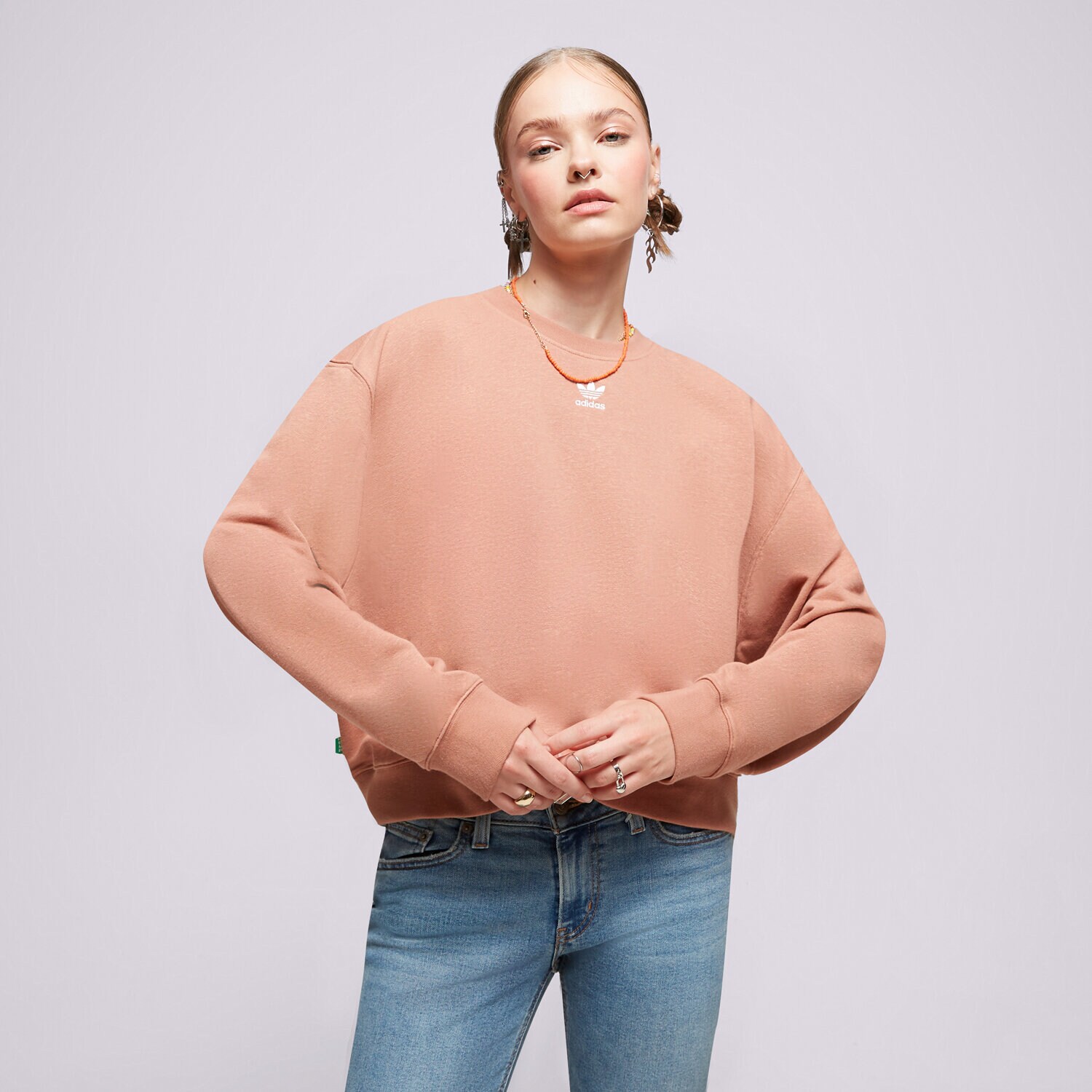 Damen ADIDAS SWEATSHIRT ESS SWEATER IC1822 Rosa