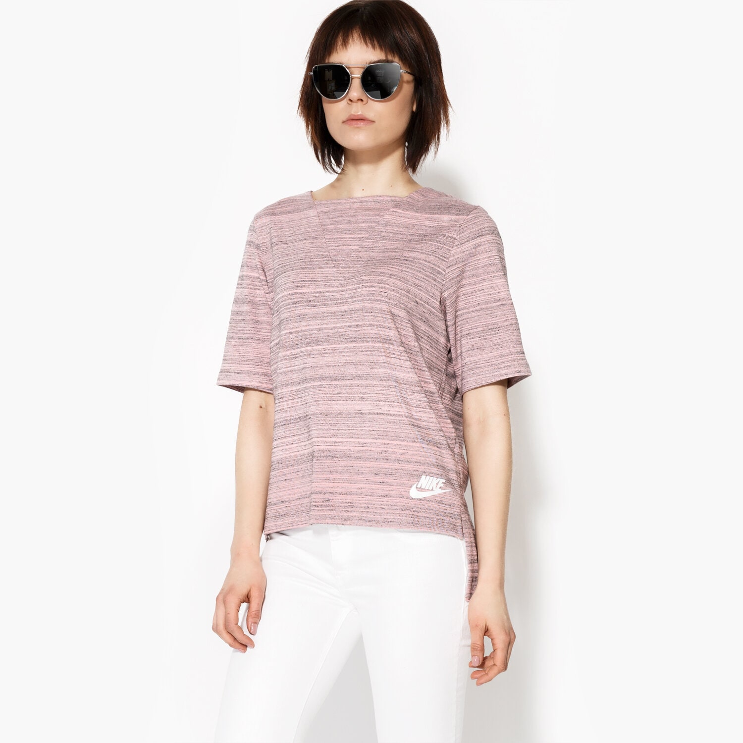 Damen T-Shirt NIKE T-SHIRT SS NSW AV15 TOP KNT 838954808 Rosa