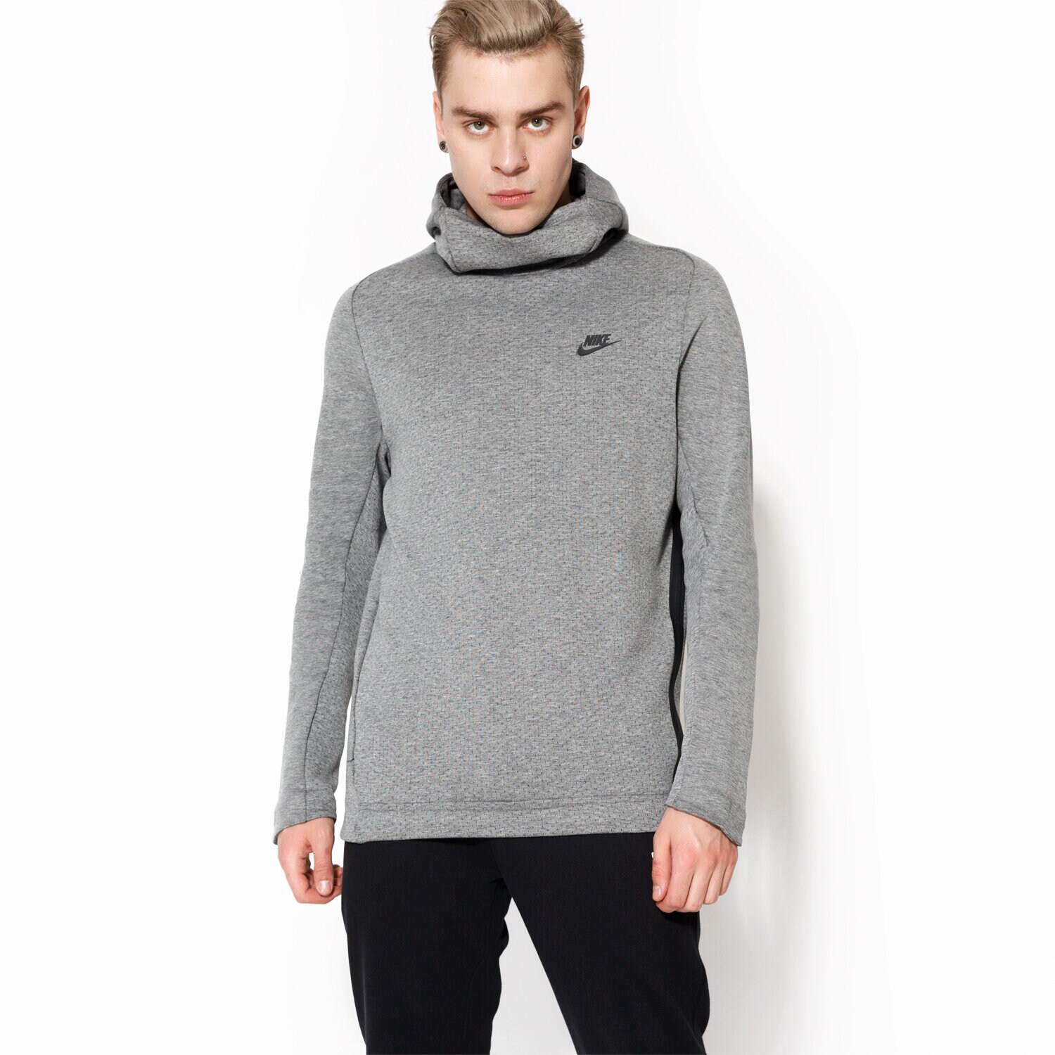 Herren NIKE SWEATSHIRT NSW TCH FLC HOODIE PO 832116091 Grau