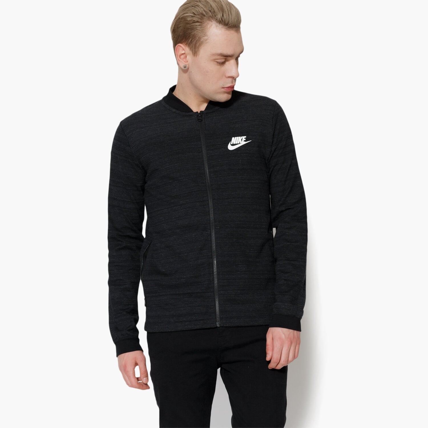 Herren NIKE SWEATSHIRT NSW AV15 JKT KNIT 837008010 Schwarz
