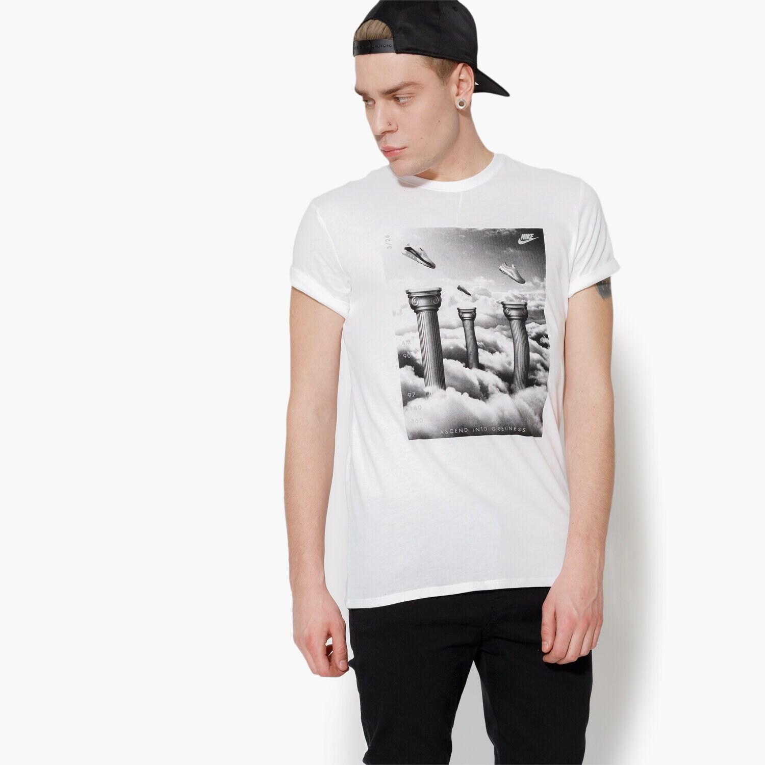 Herren T-Shirt NIKE T-SHIRT SS TEE S+ 5 867216100 Weiß