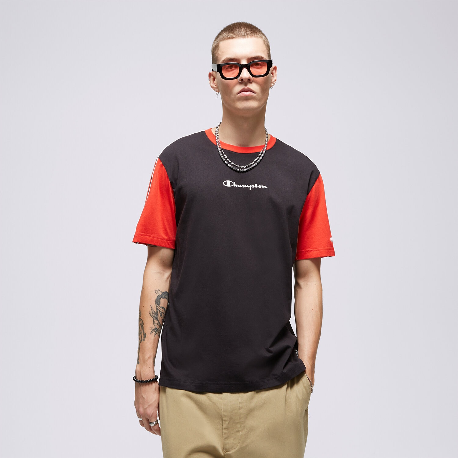 Herren T-Shirt CHAMPION T-SHIRT CREWNECK T-SHIRT 218768KK001 Schwarz
