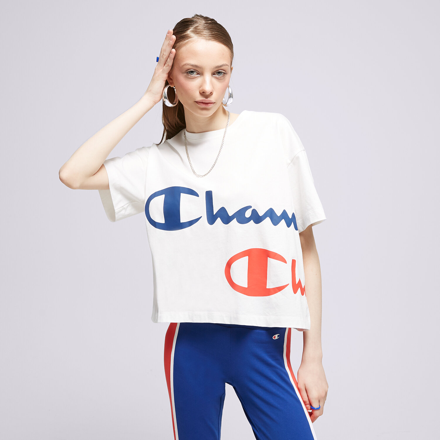 Damen T-Shirt CHAMPION T-SHIRT CREWNECK T-SHIRT 116230WW001 Weiß