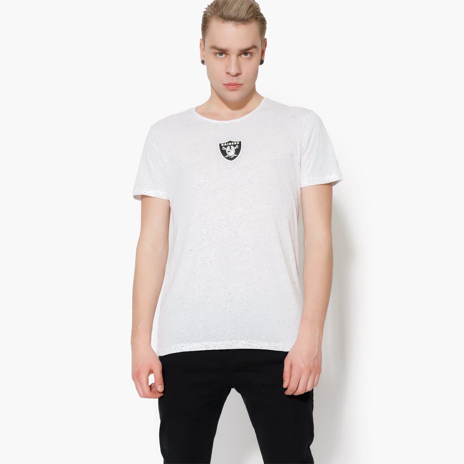 Herren T-Shirt NEW ERA T-SHIRT CONCRETE TEE OAK RAIDERS WHT 11372546 Beige
