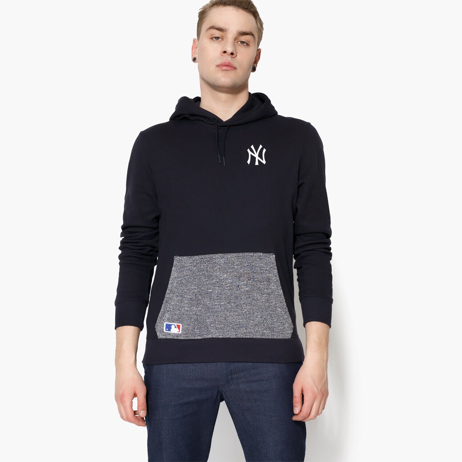 Herren NEW ERA SWEATSHIRT CONCRETE PO HOODY NY YANKEES NVY 11372549 Dunkelblau