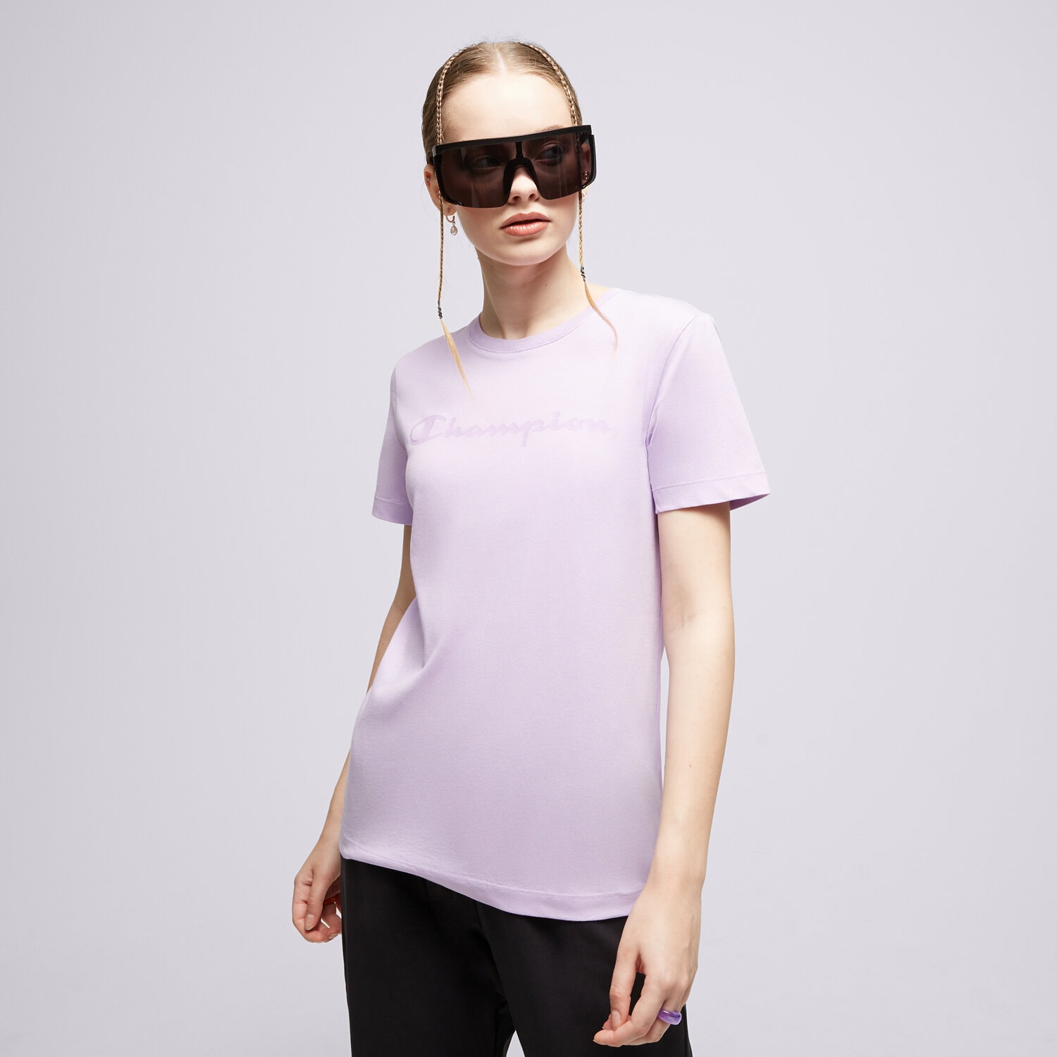 Damen T-Shirt CHAMPION T-SHIRT CREWNECK T-SHIRT 116935VS022 Violet
