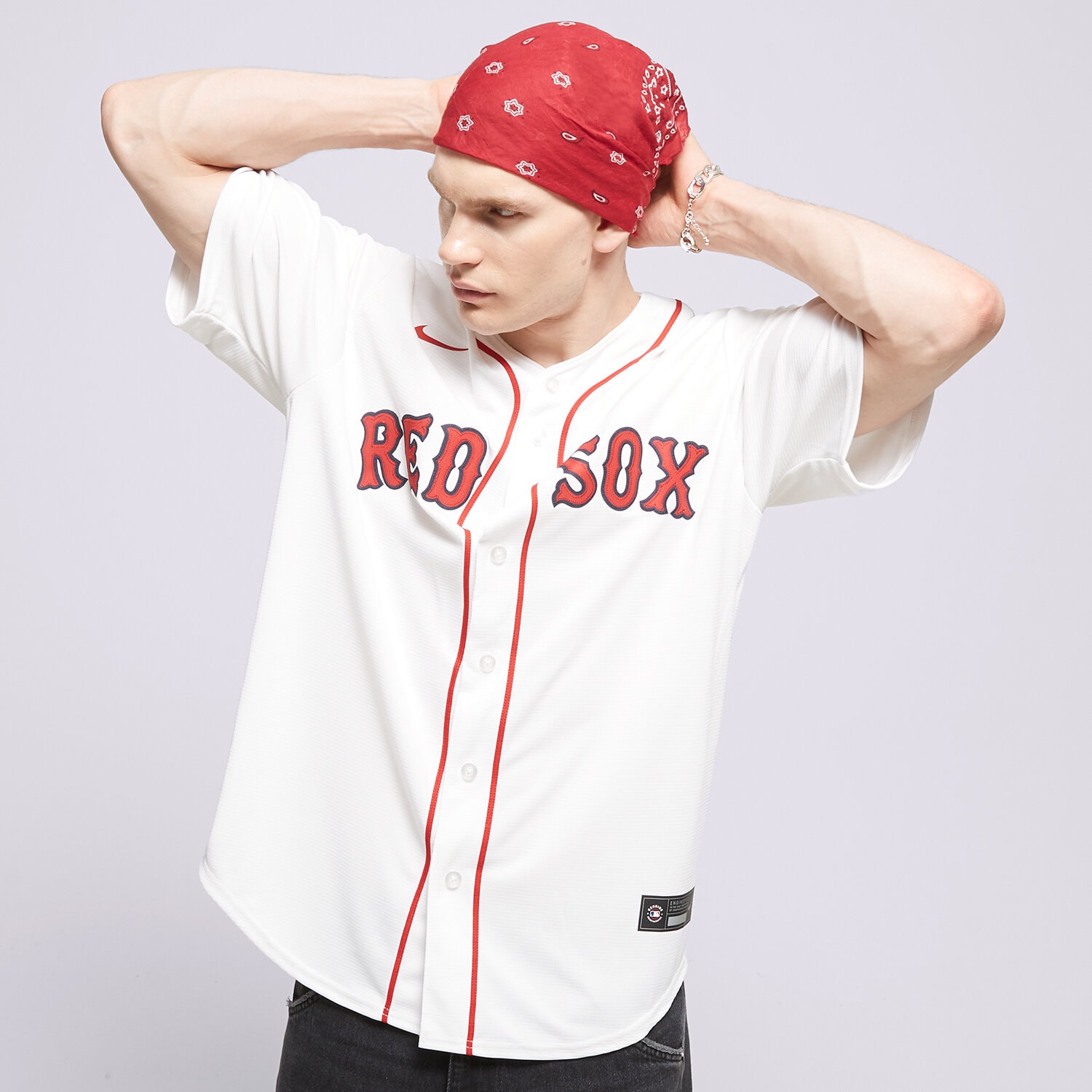 Herren Hemd NIKE HEMD REPLICA HOME BOSTON RED SOX MLB T770-BQWH-BQ-XVH Weiß