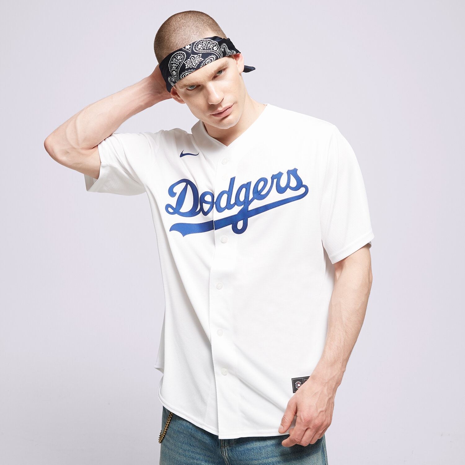 Herren Hemd NIKE HEMD REPLICA HOME LOS ANGELES DODGERS MLB T770-LDWH-LD-XVH Weiß
