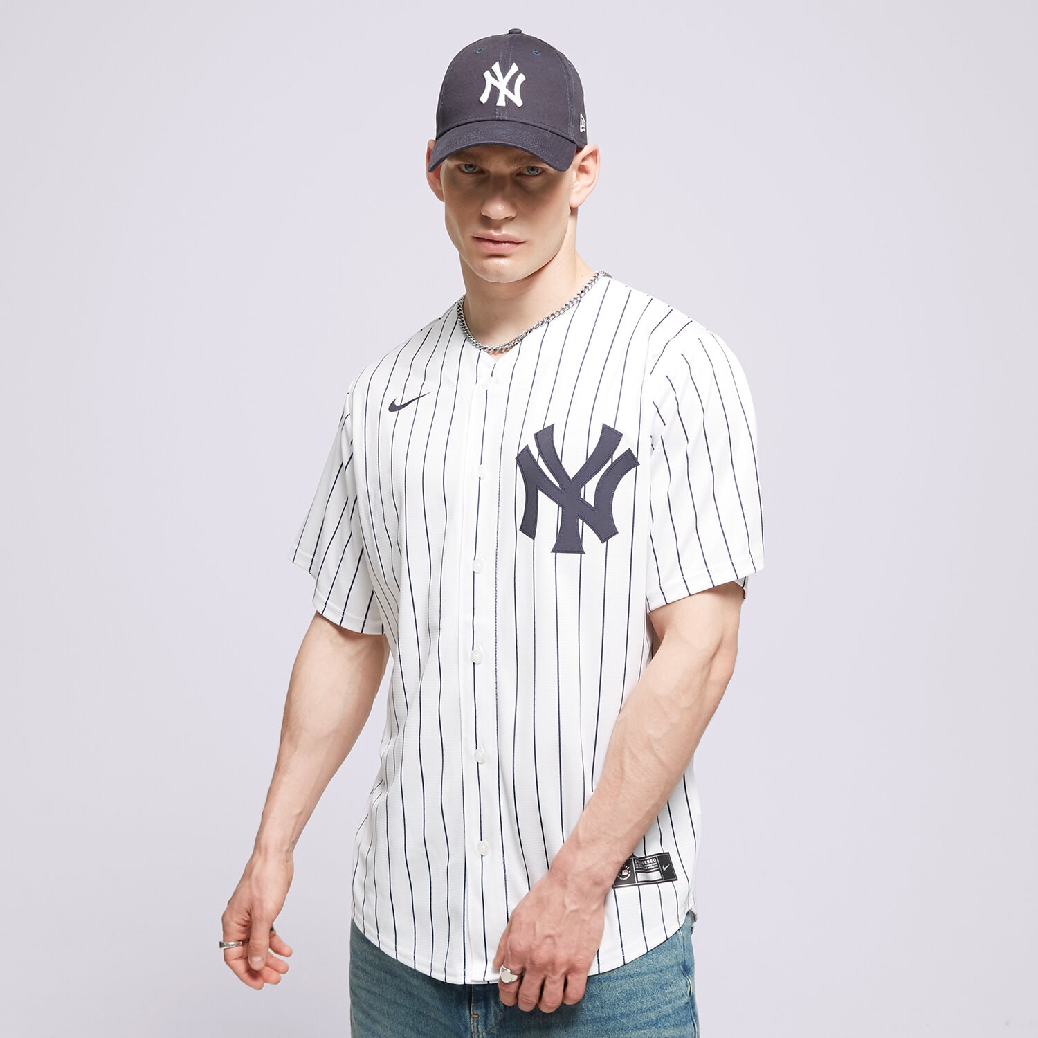 Herren Hemd NIKE HEMD REPLICA HOME NEW YORK YANKEES MLB T770-NKWH-NK-XVH Weiß