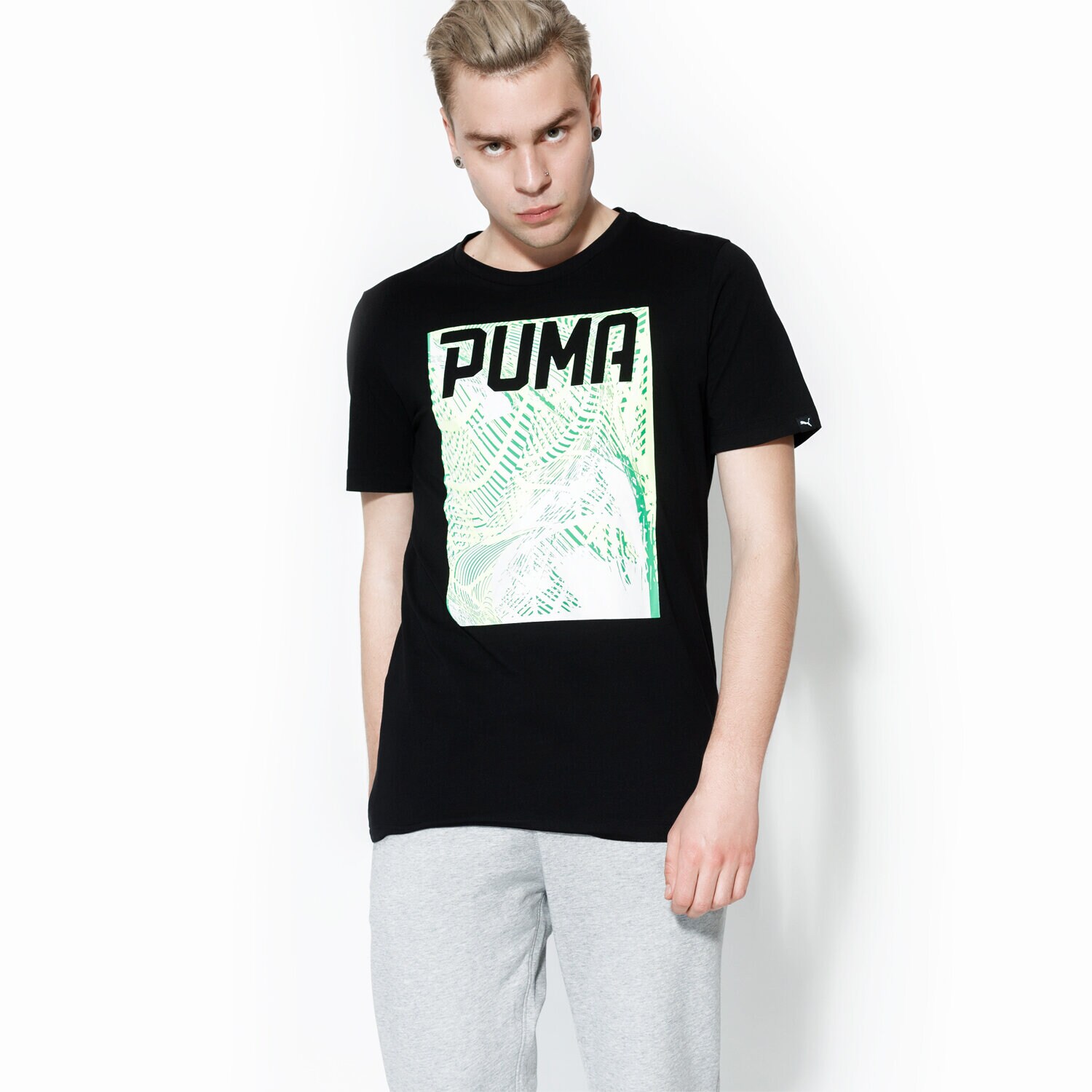 Herren T-Shirt PUMA T-SHIRT SS DYNAMO TEE 59093401 Schwarz