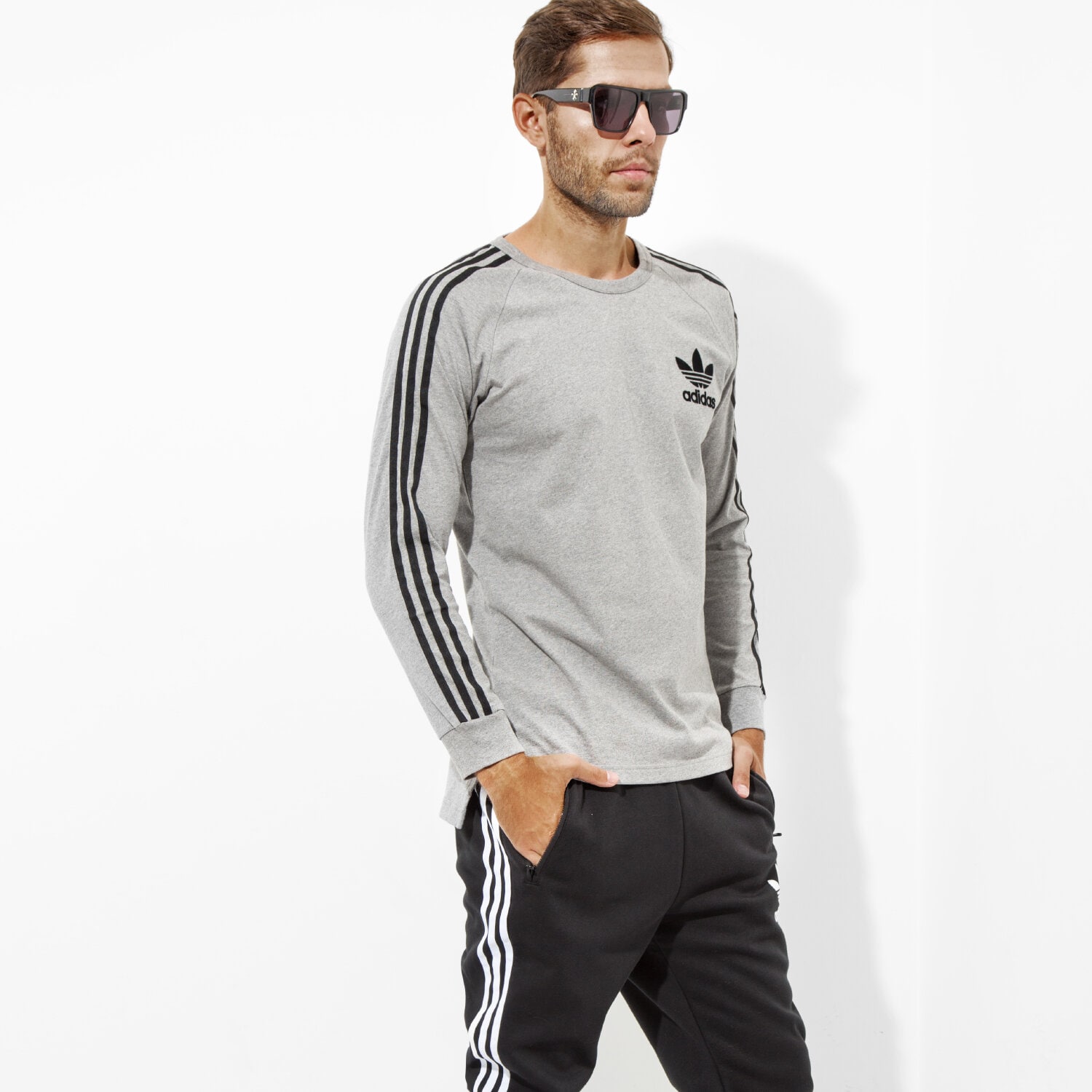 Herren ADIDAS SWEATSHIRT ADC FASHION LS B10713 Grau