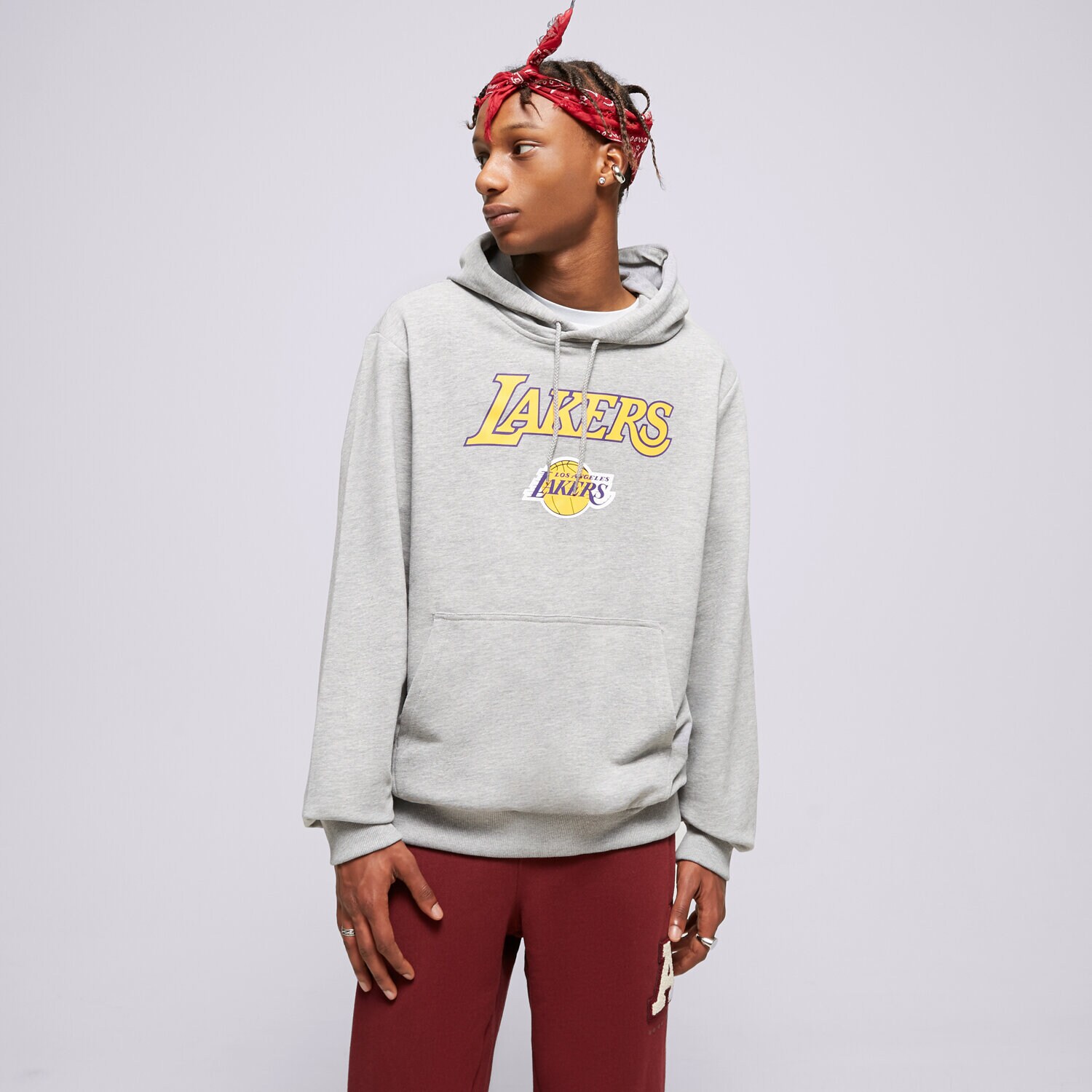 Herren NEW ERA HOODIE NBA TEAM LOGO LAKERS LOS ANGELES LAKERS 60357040 Grau