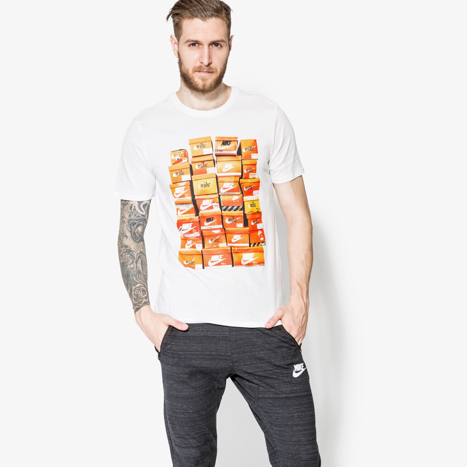 Herren T-Shirt NIKE T-SHIRT SS TEE VINT SHOEBOX 834636100 Weiß
