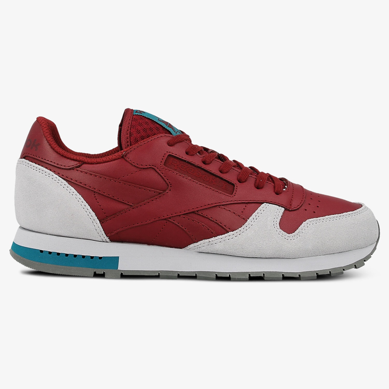 Herren Sneaker REEBOK CL LEATHER GREY BD4413 Dunkelrot