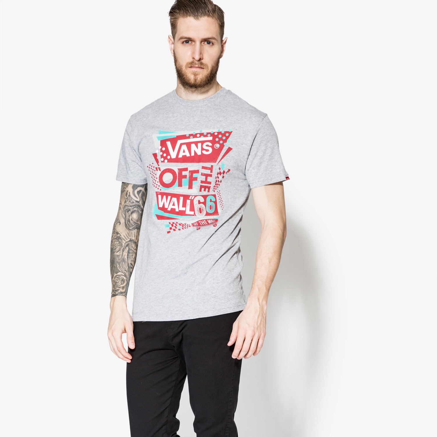 Herren T-Shirt VANS T-SHIRT SS STENCILED II V00WBZKTD Grau