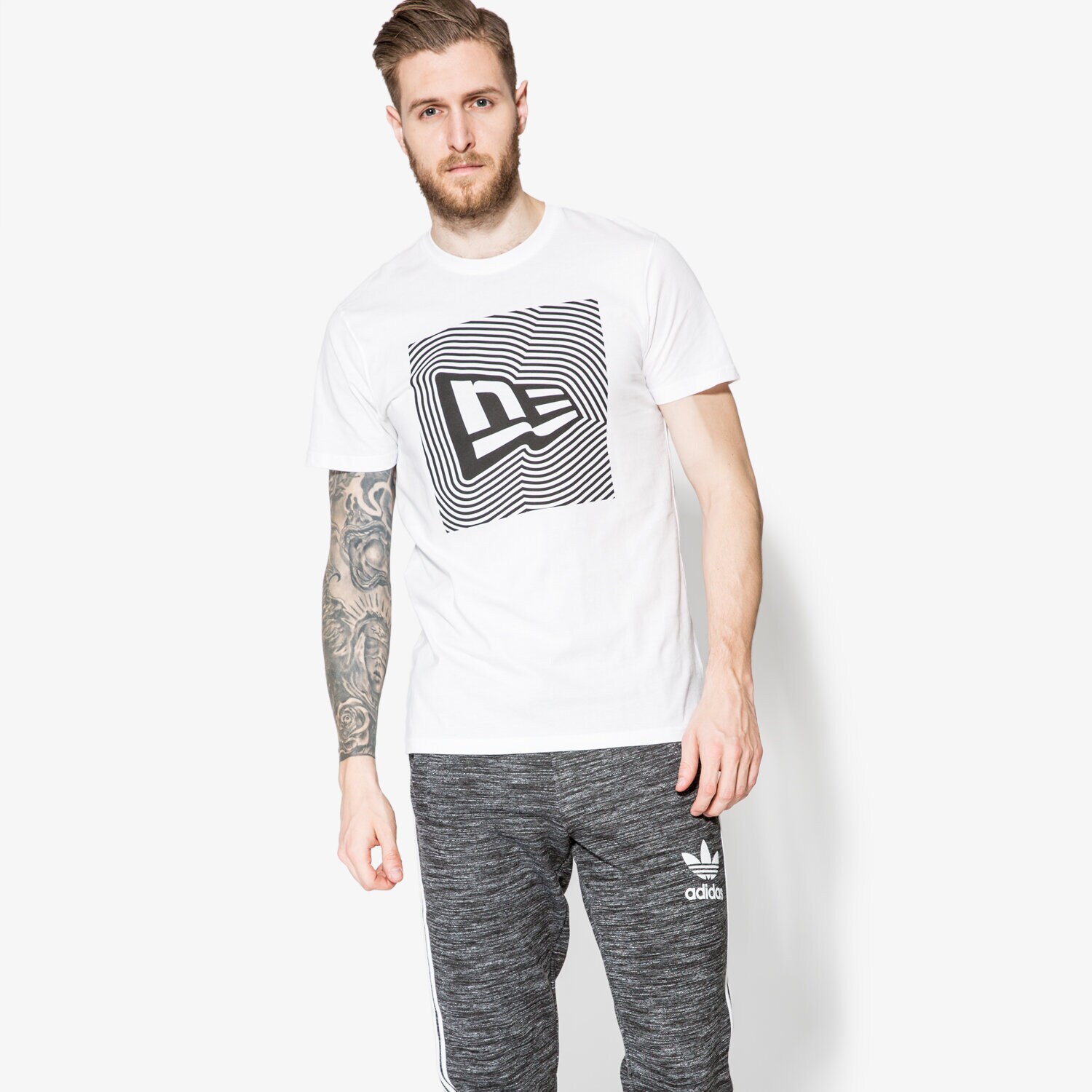 Herren T-Shirt NEW ERA T-SHIRT FLAG WAVE WHT 11450951 Weiß