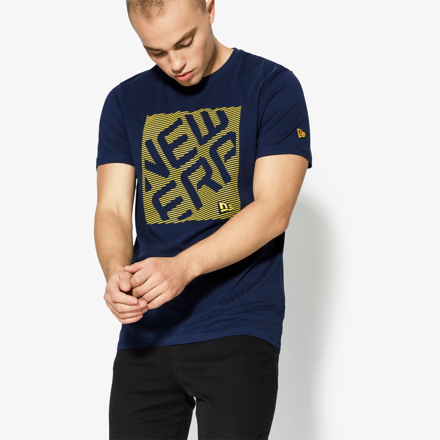 Herren T-Shirt NEW ERA T-SHIRT LINEAR STACK OSB 11450950 Dunkelblau