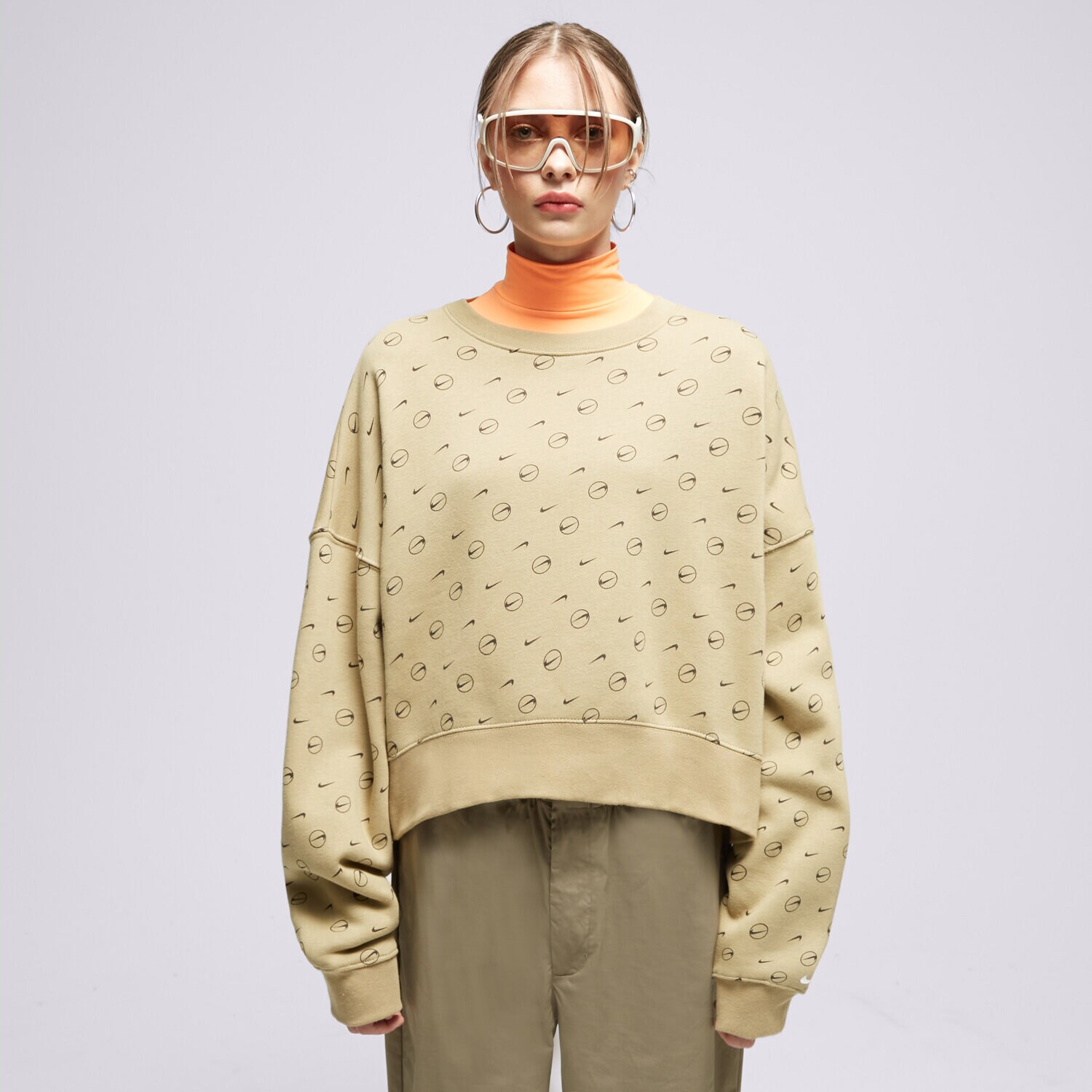 Damen NIKE SWEATSHIRT DD9689 DD9689-297 Beige