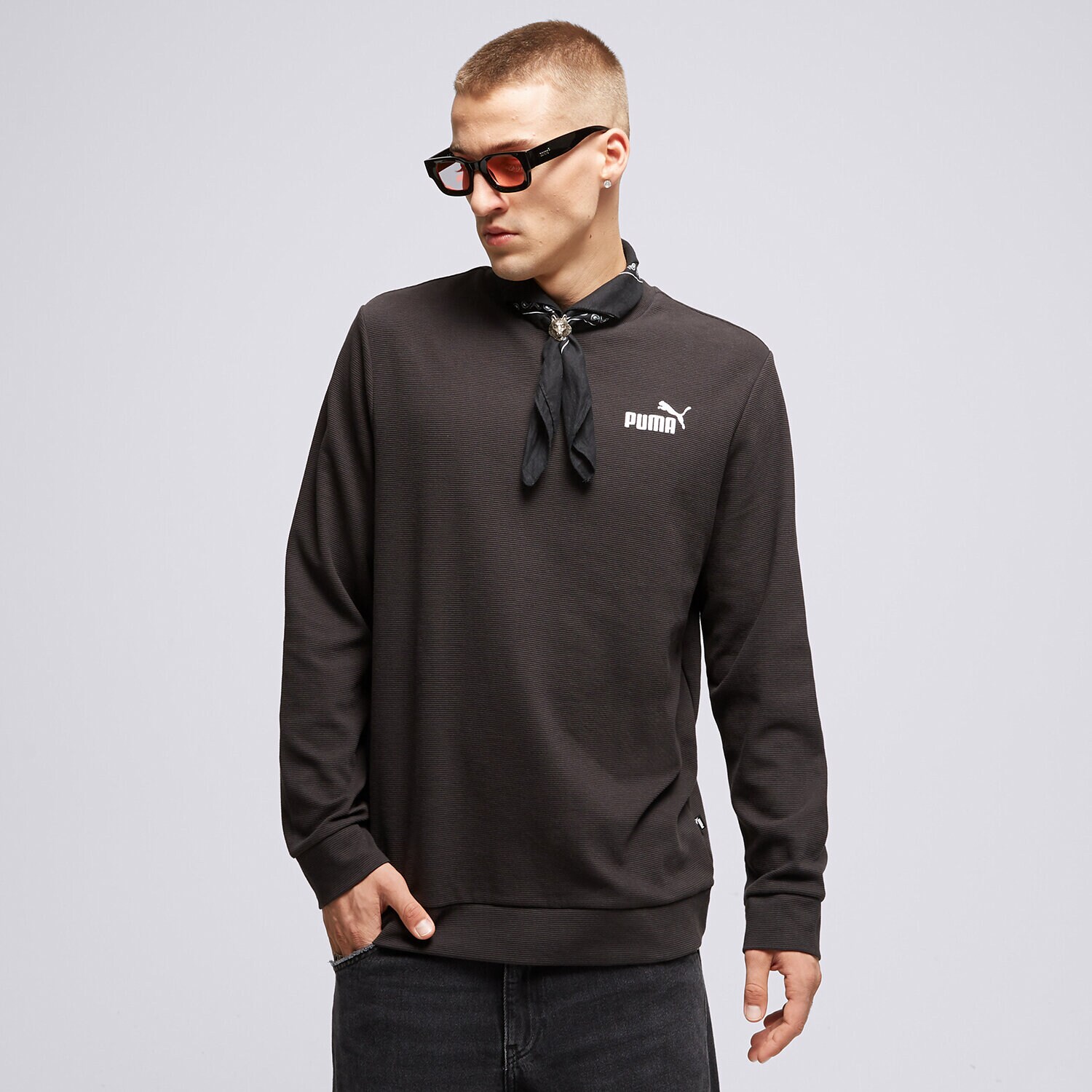 Herren PUMA SWEATSHIRT ESS ELEVATED CREW 67597401 Schwarz