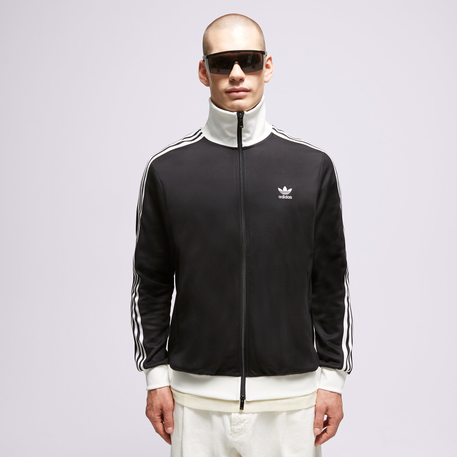 ADIDAS SWEATSHIRT MIT REIBVERSCHLUSS BECKENBAUER TT Schwarz II5763 Sizeer