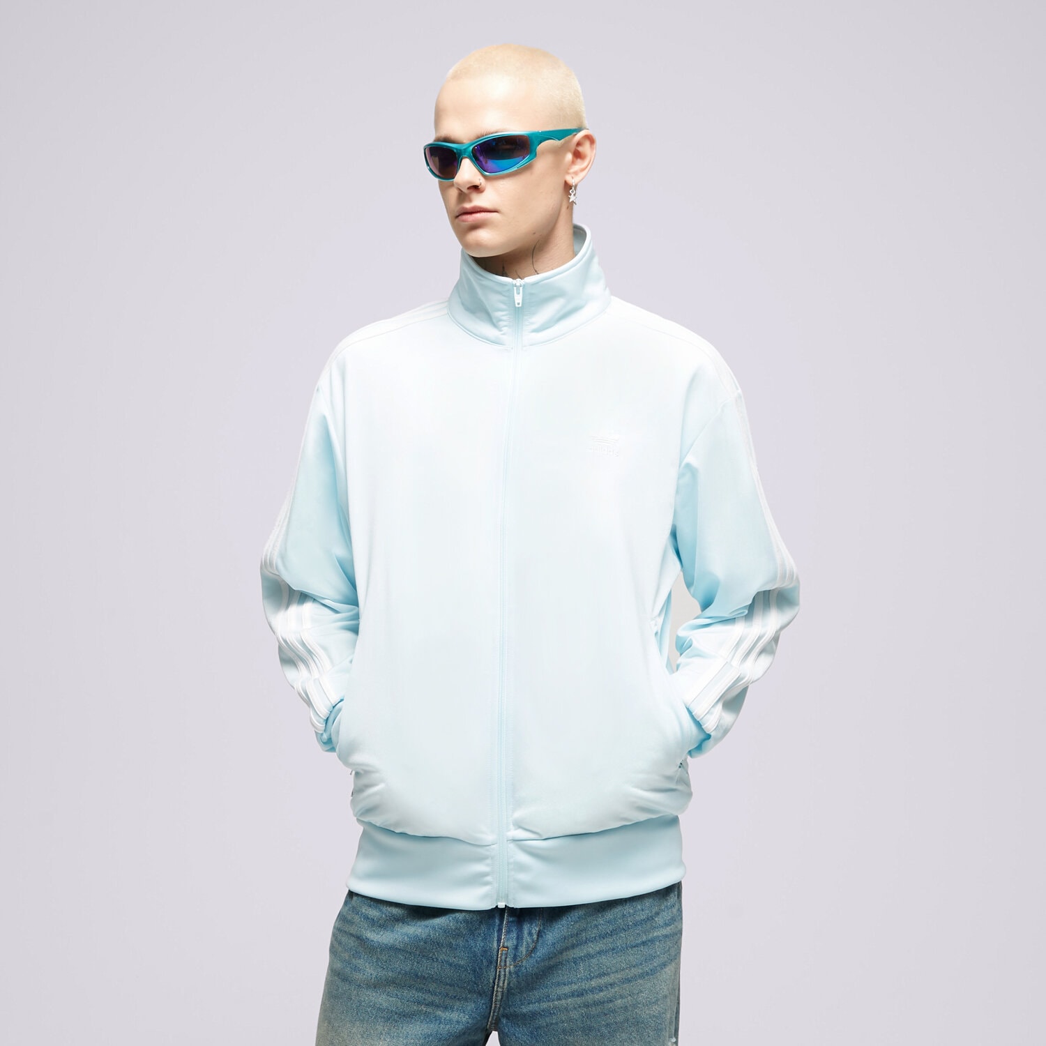 Herren ADIDAS SWEATSHIRT MIT REIßVERSCHLUSS FBIRD TT HL9341 Blau