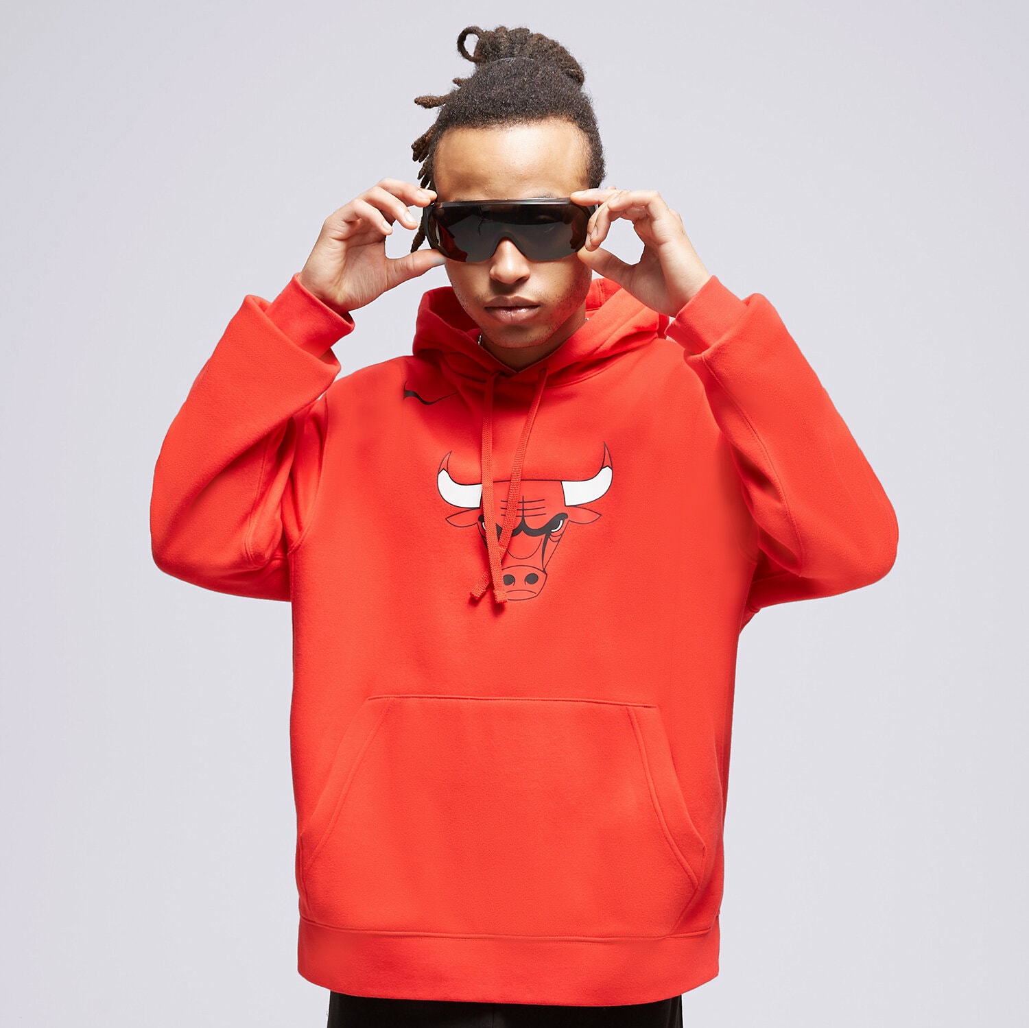 Herren NIKE HOODIE CHI MNK CLUB HDY PO NBA FB4748-657 Rot