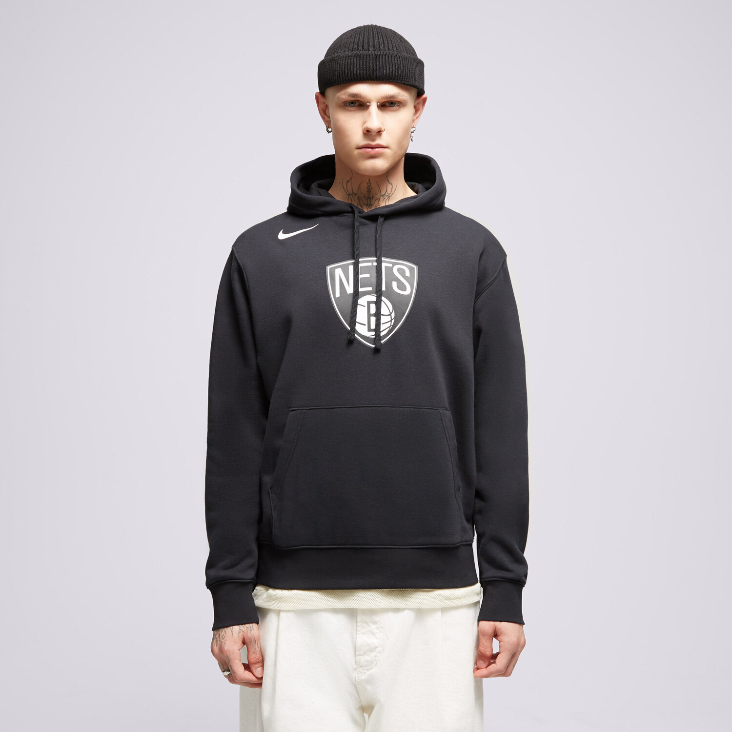 Herren NIKE HOODIE BKN MNK CLUB HDY PO NBA FB4744-010 Schwarz